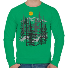 PRINTFASHION Szarvasok - Férfi pulóver - Zöld férfi pulóver, kardigán