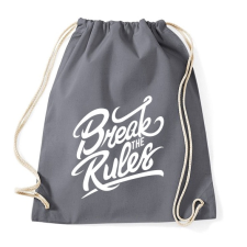 PRINTFASHION Szegd meg a szabályokat!  - Sportzsák, Tornazsák - Grafitszürke tornazsák