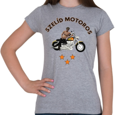 PRINTFASHION SZELÍD MOTOROS - Női póló - Sport szürke női póló