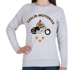 PRINTFASHION SZELÍD MOTOROS - Női pulóver - Sport szürke női pulóver, kardigán