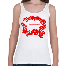 PRINTFASHION Szelíd szitkok - a kutya mindenit - Női atléta - Fehér női trikó