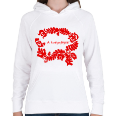 PRINTFASHION Szelíd szitkok - a kutyafáját - Női kapucnis pulóver - Fehér