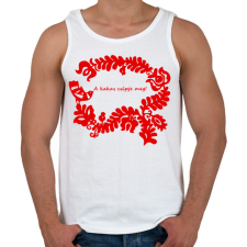 PRINTFASHION Szelíd szitkok - kakas csípje meg - Férfi atléta - Fehér atléta, trikó