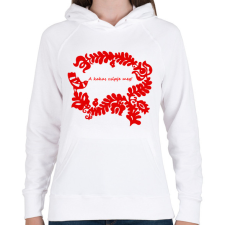 PRINTFASHION Szelíd szitkok - kakas csípje meg - Női kapucnis pulóver - Fehér női pulóver, kardigán