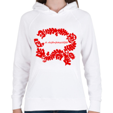 PRINTFASHION Szelíd szitkok - rézfánfütyülőjét - Női kapucnis pulóver - Fehér
