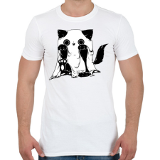 PRINTFASHION Szellem cica - Férfi póló - Fehér férfi póló