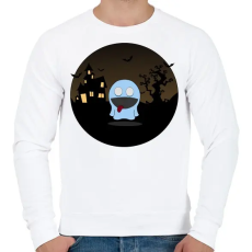 PRINTFASHION Szellem - Férfi pulóver - Fehér