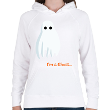 PRINTFASHION Szellem... - Női kapucnis pulóver - Fehér női pulóver, kardigán
