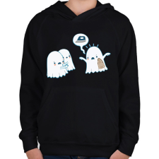 PRINTFASHION Szellem rémálom - Gyerek kapucnis pulóver - Fekete gyerek pulóver, kardigán