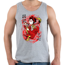 PRINTFASHION Szellemsárkány - Férfi atléta - Sport szürke