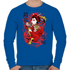 PRINTFASHION Szellemsárkány - Férfi pulóver - Királykék férfi pulóver, kardigán