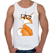 PRINTFASHION szemcsis róka - Férfi atléta - Fehér atléta, trikó