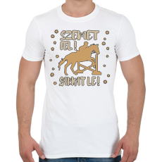 PRINTFASHION Szemet fel, sarkat le - Férfi póló - Fehér