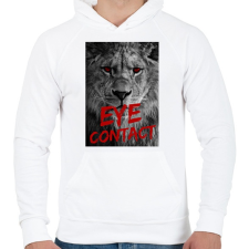 PRINTFASHION Szemkontaktus - Férfi kapucnis pulóver - Fehér férfi pulóver, kardigán