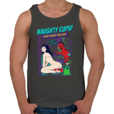 PRINTFASHION Szemtelen Ámor - Férfi atléta - Sötétszürke atléta, trikó