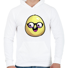 PRINTFASHION Szemüveges_Citrom_Vicces - Férfi kapucnis pulóver - Fehér férfi pulóver, kardigán