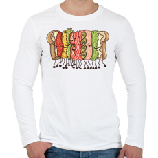 PRINTFASHION Szendvics ölelés - Férfi hosszú ujjú póló - Fehér