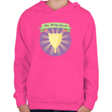 PRINTFASHION Szent Grál - Gyerek kapucnis pulóver - Fukszia gyerek pulóver, kardigán