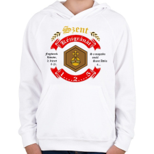 PRINTFASHION Szent Gránát - Gyerek kapucnis pulóver - Fehér gyerek pulóver, kardigán