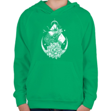 PRINTFASHION Szent szarvas - Gyerek kapucnis pulóver - Zöld gyerek pulóver, kardigán