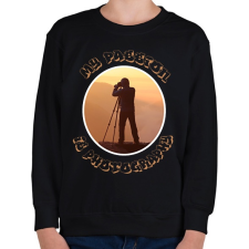 PRINTFASHION szenvedélyem a fényképezés - Gyerek pulóver - Fekete gyerek pulóver, kardigán