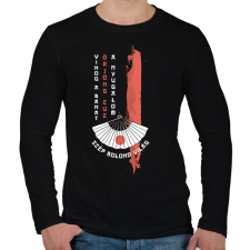 PRINTFASHION Szép bolond világ - Haiku - Férfi hosszú ujjú póló - Fekete férfi póló