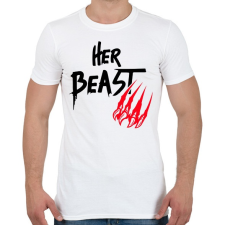 PRINTFASHION Szépség és szörnyeteg - páros férfi - Férfi póló - Fehér férfi póló