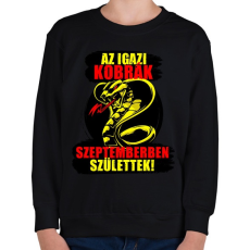 PRINTFASHION Szeptemberi Kobra - Gyerek pulóver - Fekete