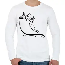 PRINTFASHION Szerelem2 - Férfi hosszú ujjú póló - Fehér férfi póló