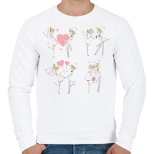 PRINTFASHION szerelem2 - Férfi pulóver - Fehér férfi pulóver, kardigán