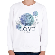 PRINTFASHION Szerelem a levegőben - Gyerek pulóver - Fehér gyerek pulóver, kardigán