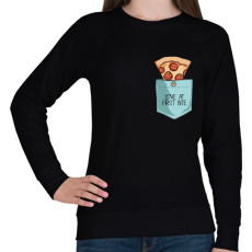 PRINTFASHION Szerelem első harapásra - Női pulóver - Fekete