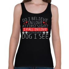 PRINTFASHION Szerelem első látásra - Női atléta - Fekete női trikó
