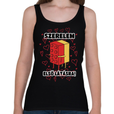 PRINTFASHION Szerelem első látásra - Női atléta - Fekete