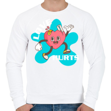 PRINTFASHION Szerelem fáj - Férfi pulóver - Fehér férfi pulóver, kardigán