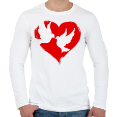 PRINTFASHION Szerelem - Férfi hosszú ujjú póló - Fehér