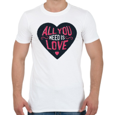 PRINTFASHION Szerelem - Férfi póló - Fehér férfi póló