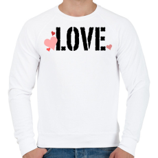 PRINTFASHION Szerelem  - Férfi pulóver - Fehér
