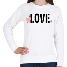 PRINTFASHION Szerelem  - Női pulóver - Fehér