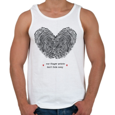 PRINTFASHION Szerelem pecsétje - Férfi atléta - Fehér atléta, trikó