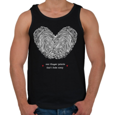 PRINTFASHION Szerelem pecsétje - Férfi atléta - Fekete