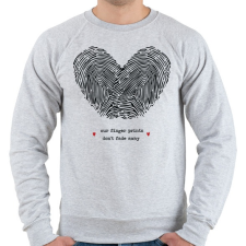 PRINTFASHION Szerelem pecsétje - Férfi pulóver - Sport szürke férfi pulóver, kardigán