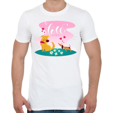 PRINTFASHION Szerelem van a levegőben - Férfi póló - Fehér férfi póló