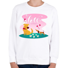 PRINTFASHION Szerelem van a levegőben - Gyerek pulóver - Fehér