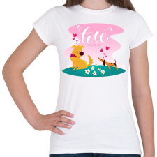 PRINTFASHION Szerelem van a levegőben - Női póló - Fehér női póló