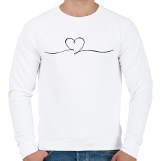 PRINTFASHION Szerelem vonal - Férfi pulóver - Fehér