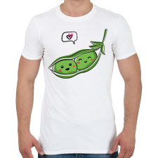 PRINTFASHION Szerelmes borsók - Férfi póló - Fehér férfi póló
