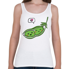 PRINTFASHION Szerelmes borsók - Női atléta - Fehér női trikó