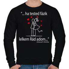 PRINTFASHION Szerelmes idézet Szerelmeseknek - Férfi pulóver - Fekete