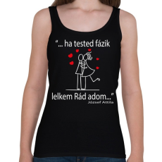PRINTFASHION Szerelmes idézet Szerelmeseknek - Női atléta - Fekete